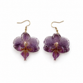 Brincos Alma - Orquídea preservada