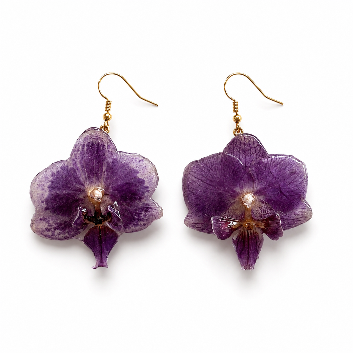 Brincos Bruna - Orquídea preservada