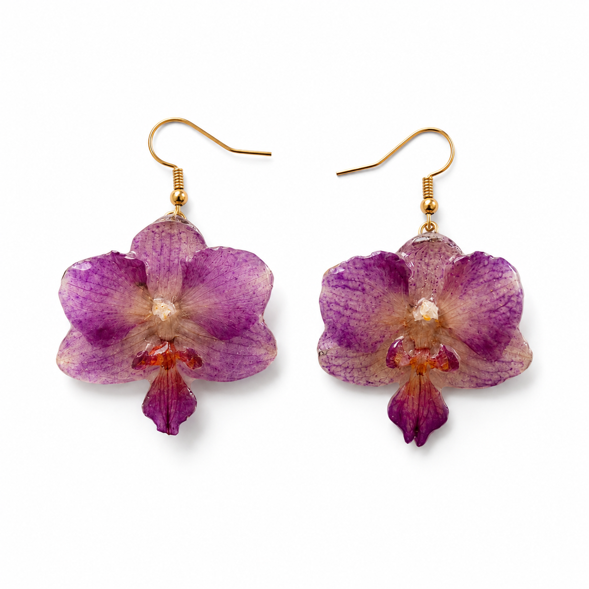 Brincos Amira - Orquídea preservada