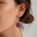 Brincos Lila — Flor natural