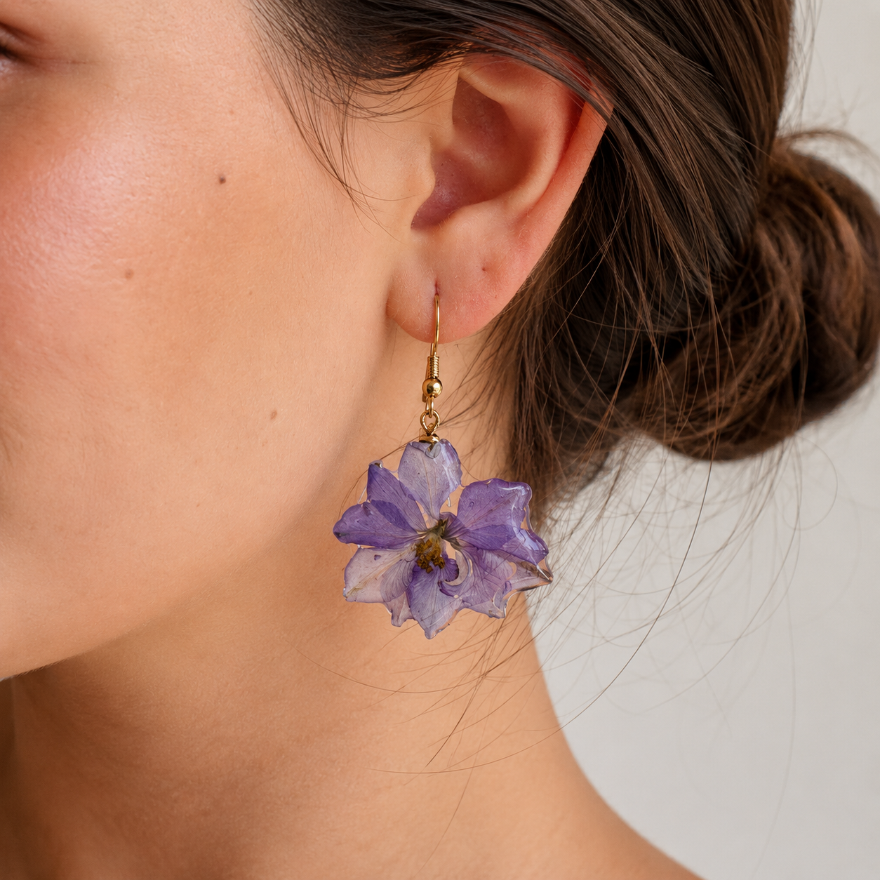Brincos Lucía — Flor natural